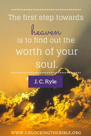 Do you realize the worth of your soul?