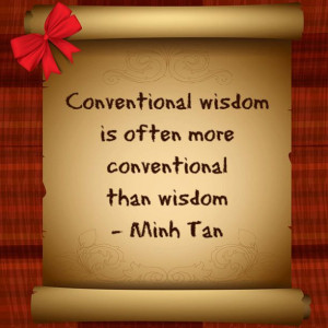 Conventional wisdom #quote