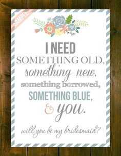 ... Be My Bridesmaid/Maid of Honor/Matron of Honor/Flower Girl Cards (4