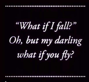 Oh, but my darling what if you fly?