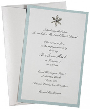 Winter Wedding Invitation Idea - Stardream Crystal, Subtil Cold Paper
