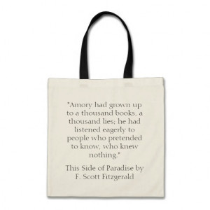 This Side of Paradise Quote Tote Tote Bag