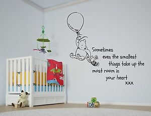 Details about Disney Winnie the Pooh Balloon Quote Large Wall Sticker ...