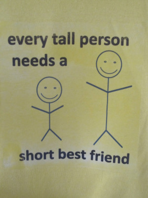 every tall person needs a short best friend