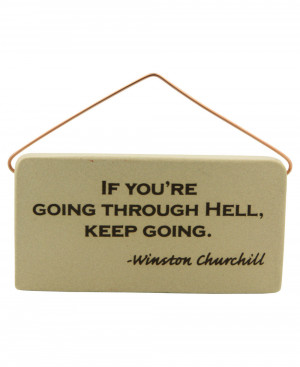 Inspirational Desk Plaques: Winston Churchill Quote (Usa)