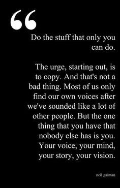 the 'sound like other people' phase, you risk losing credibility ...
