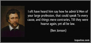 More Ben Jonson Quotes