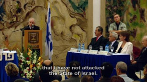 Daniel Barenboim (left) replies to criticism from the Israeli Minister ...
