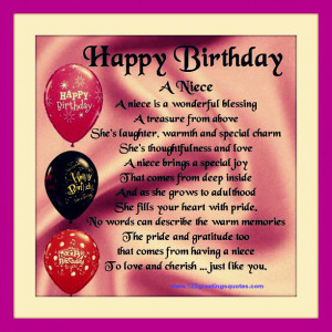 Happy Birthday Wishes Niece Quotes