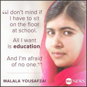 Malala Poster Child, Malala Poster Photo Gallery, Malala Speech Quotes ...