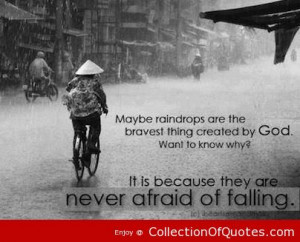 Maybe Raindrops Are The Bravest Thing Created By God Want To Know Why ...
