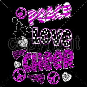 ... Shirts Funny Wholesale Sayings Bulk -16204-9x12-peace-love-cheer-neon
