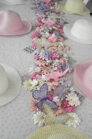 lovely tea party for little girls. Crafts: decorate hats & make candy ...