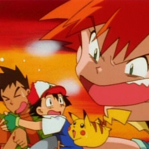 Misty Yells At Ash, Brock, & Pikachu With Her Big Head On Pokemon