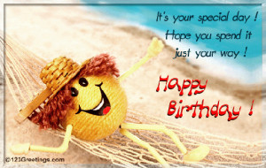 It’s Your Special Day ~ Birthday Quote