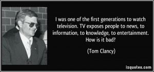 was one of the first generations to watch television. TV exposes ...