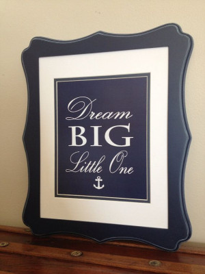 Navy Blue and White Nautical/Whale Nursery Quote by LJBrodock