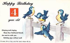 ... -Happy-Birthday-4-Year-Old-Postcard-w-Bible-Quote-Psalms-Bluebirds