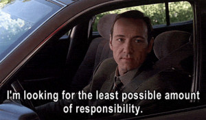 Kevin Spacey in American Beauty gets a job at a fast food restaurant ...