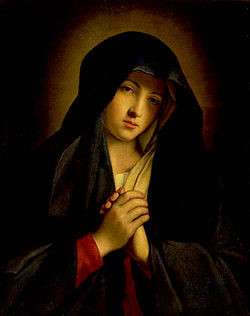 The Madonna in Sorrow , by Sassoferrato , 17th century.