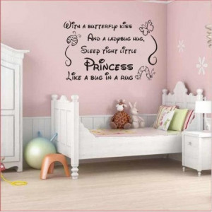 Art vinyl nursery baby decor girl princes wall decor.