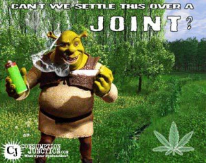 shrek smoking weed Image
