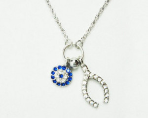... necklace / studded rhinestone wish bone necklace 2 colors available