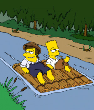 Bart and Nelson as Mark Twain’s famous duo, Tom Sawyer and Huck ...