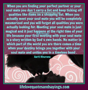 Soul Mates Happen At The Perfect Time.