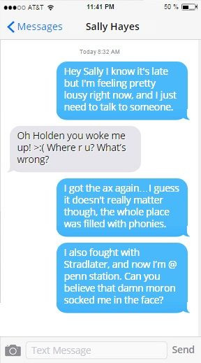 Holden Caulfield, Texts Messages, Caulfield Texts, Text Messages ...