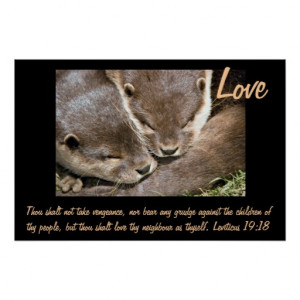 Love Quote Poster - Otters