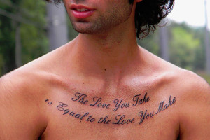 quotes this chest quote tattoo is chest shoulder quote tattoo good ...