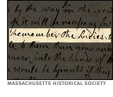 Abigail Adams letter to John Adams