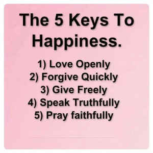 The five keys to happiness