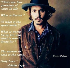 Johnny Depp on love