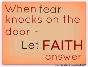 ... is a by product of Faith, Anxiety is a by product of Fear. Faith