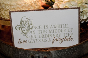 sayings | fairytale wedding sign | elegant wedding sign | wedding sign ...