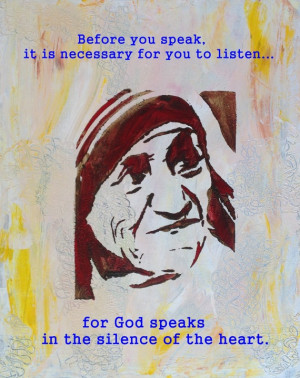 Mother Teresa quote, inspirational art, religious art, print, catholic ...