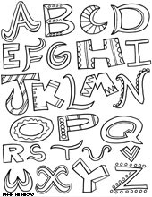 Letter Coloring pages - Doodle Art Alley