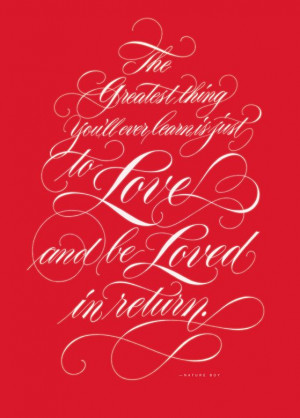 Lettering by James H. Fedor, limited edition art print. Beautiful.
