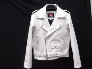 Mens leather motorcycle jacket custom made style 116W front image 2 ...