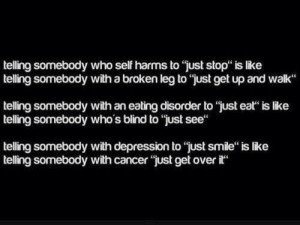 depression, eating disorder, hurt, quote, self harm, strong, truth