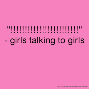 girls talking to girls
