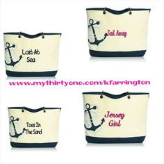This Thirty-One (31) Canvas Crew Anchor Tote SCREAMS SUMMER ...