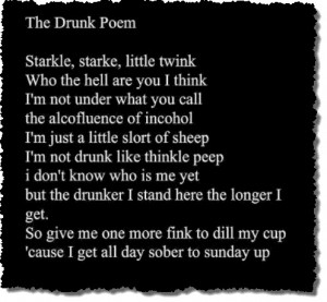 The drunk poem