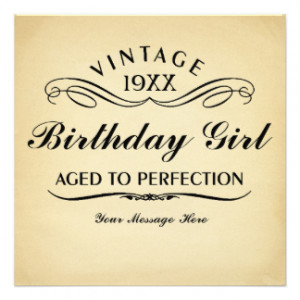 Aged to Perfection Funny Birthday Custom Invitation