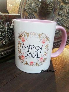 Gypsy Soul Unique Quote Mug Boho Tea Mug Gift, Gypsy Mug, Gift for Her ...