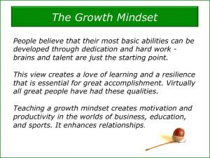 is for Carol Dweck: Growth Mindsets and Fixed Mindsets