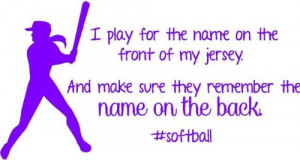 Inspirational Sports Quotes For Girls Softball Softball Wall Decal ...