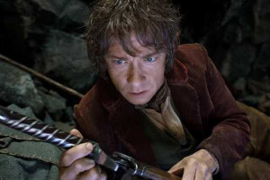 as the Hobbit Bilbo Baggins in the fantasy adventure 